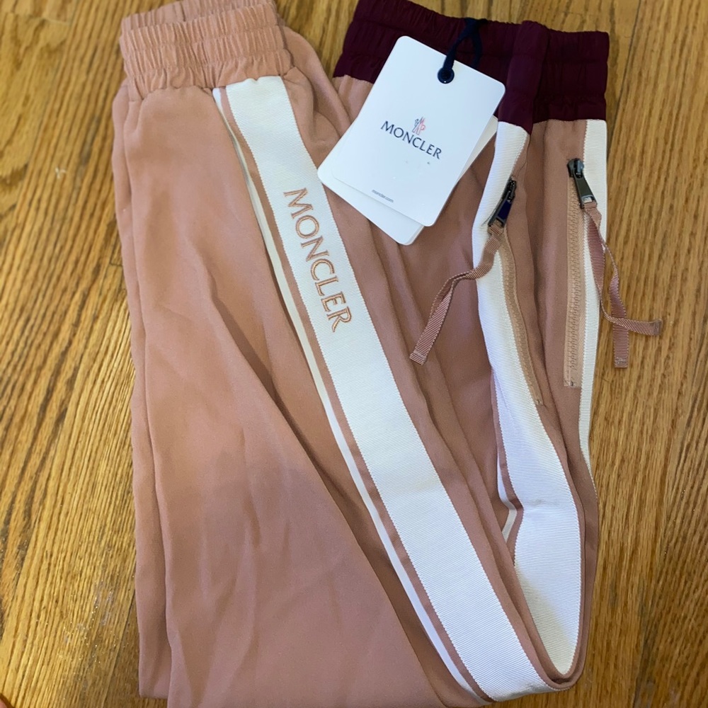 Moncler women’s pink side panel track pants
